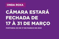 Onda Roxa - Câmara fechada por 15 dias